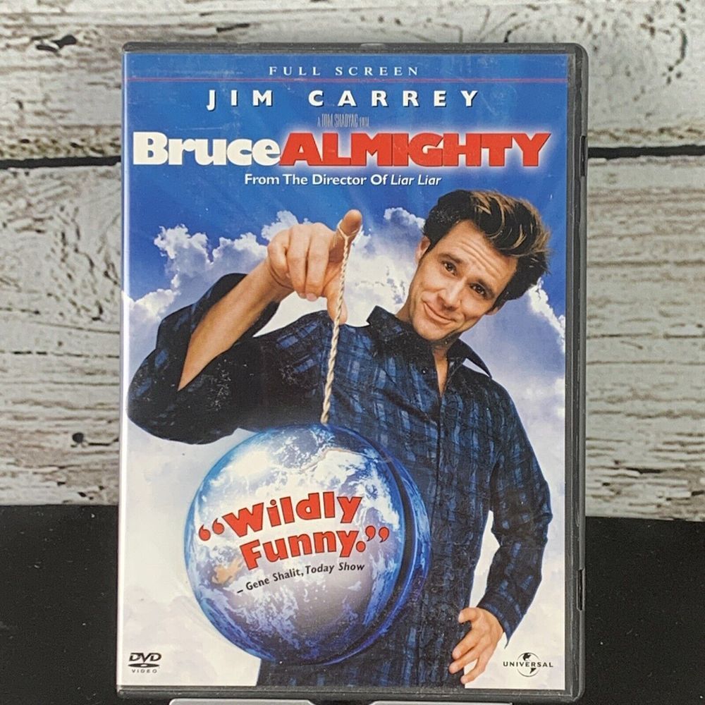Bruce Almighty (DVD, 2003 Full Frame) Jim Carrey Jennifer Aniston Morgan Freeman